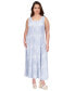 Plus Size Printed Sleeveless Maxi Dress