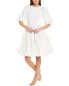 Фото #1 товара Gracia Spliced Gathered Puff Sleeve A-Line Dress Women's