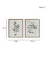 2 Piece Kalamata Branches Framed Canvas Printed Graphic Wall Art, 21.8" x 17.8"