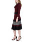 Фото #3 товара Women's Rib-Knit Belted Sweater Dress