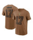 Фото #1 товара Men's Davante Adams Brown Distressed Las Vegas Raiders 2023 Salute To Service Name and Number T-shirt