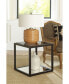 Ellis 22" Glass and Metal End Table