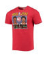 ფოტო #3 პროდუქტის Men's John Collins & Trae Young Heathered Red Nba Jam Tri-Blend T-shirt
