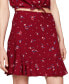 Фото #6 товара Women's Floral High Rise Flounce Mini Skirt