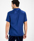 ფოტო #2 პროდუქტის Men's Snake Skin Shirt Sleeve Button-Front Satin Shirt, Created for Macy's
