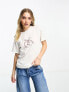 Фото #1 товара ASOS DESIGN oversized tee with ribbon cherry graphic in white