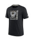 Фото #3 товара Men's Black Las Vegas Raiders Wordmark Logo Tri-Blend T-shirt