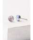 ფოტო #1 პროდუქტის Lora Lavender & Silver Stud Earrings