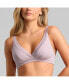 ფოტო #1 პროდუქტის Women's Organic Cotton with Lace Plunge Bra