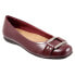 Фото #2 товара Trotters Sizzle Sign T1251-654 Womens Burgundy Narrow Ballet Flats Shoes 11