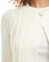 ASOS DESIGN knitted cable split front cardigan