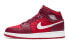 Фото #2 товара Jordan Air Jordan 1 Mid "Red Quilt" 中帮 复古篮球鞋 GS 红色 / Кроссовки Jordan Air Jordan AV5174-600