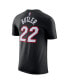 Фото #3 товара Men's Jimmy Butler Black Miami Heat Icon 2022/23 Name and Number T-shirt