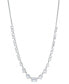 Фото #1 товара Eliot Danori silver-Tone Mixed Crystal 15" Adjustable Statement Necklace, Created for Macy's
