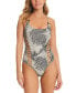 Фото #1 товара Women's Side-Cutout Strappy-Back One-Piece Swimsuit