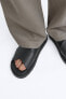 Фото #8 товара Кожаные сандалии со скрещенными ремешками ZARA