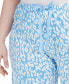 ფოტო #3 პროდუქტის Womens Plus size Sleepwell Printed Knit pajama pant made with Temperature Regulating Technology