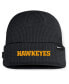 ფოტო #2 პროდუქტის Men's Black Iowa Hawkeyes On-Field Terra Waffle Cuffed Knit Hat