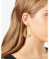ფოტო #2 პროდუქტის Gold-Tone Long Open C Hoop Earrings