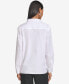 Фото #2 товара Karl Lagerfeld Women's Cotton Embellished Long-Sleeve Blouse