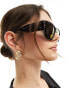 Фото #4 товара Vero Moda angular oversized sunglasses with sunset mirrored lens in tortoiseshell mix