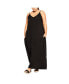 Фото #1 товара Plus Size V Neck Maxi Dress