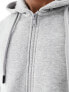 Jack & Jones zip through hoodie in light grey marl