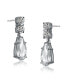 ფოტო #2 პროდუქტის Sterling Silver Cubic Zirconia Long Narrow Teardrop Earrings