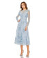 ფოტო #1 პროდუქტის Women's Embellished Illusion Long Sleeve Midi Dress