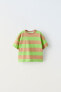 Striped embroidered t-shirt