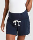 ფოტო #4 პროდუქტის Women's Essential Jersey High Waist Maternity Shorts, Set of 2