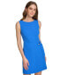 Фото #4 товара Women's Scoop-Neck Sleeveless Side-Buckle A-Line Dress