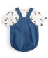 Baby Boys Mickey Mouse T-Shirt & Woven Denim Shortall, 2 Piece Set