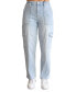 Фото #1 товара Crave Fame Juniors' High-Rise Heavy Stitch Cargo Jeans