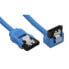 Фото #1 товара InLine SATA 6Gb/s Round Cable blue angled 90° with latches 0.5m