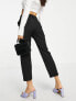 ASOS DESIGN Petite slim skim cigarette trouser in black