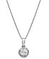 Фото #1 товара Macy's diamond Solitaire 18" Pendant Necklace (1/3 ct. t.w.) in 14k White Gold