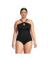 Фото #1 товара Plus Size High Neck to One Shoulder Multi Way One Piece Swimsuit