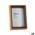 Фото #1 товара Фоторамка стеклянная черно-коричневая деревянная MDF (12 x 17 x 3 см) (6 штук) Gift Decor Crystal Black Brown 12 x 17 x 3 см