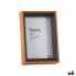 Photo frame Crystal Black Brown MDF Wood (12 x 17 x 3 cm) (6 Units)