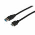 Фото #1 товара Универсальный кабель USB-MicroUSB Digitus AK-300117-003-S Чёрный 25 cm