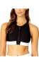 Фото #1 товара Women's Colorblock Zip Longline Bra Swim Top