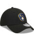 Фото #4 товара Men's Black Milwaukee Brewers Logo 39THIRTY Flex Hat