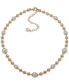 Gold-Tone & Imitation Pearl Beaded Collar Necklace, 16" + 3" extender