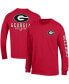 Фото #2 товара Men's Red Georgia Bulldogs Team Stack Long Sleeve T-shirt