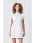 Фото #2 товара Women's Pearl Collar Sleeveless Mini Dress