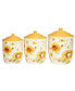 Фото #2 товара Sunflowers Forever Canister Set, 3 Piece
