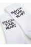 Фото #9 товара Soket Çorap Slogan İşlemeli