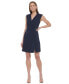 Фото #1 товара Women's Notched Collar Hardware Trim Sleeveless Sheath Dress