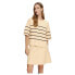 Стильный свитер средней длины Selected Liva 2/4 Birch / Stripes Black, 2XL - фото #2